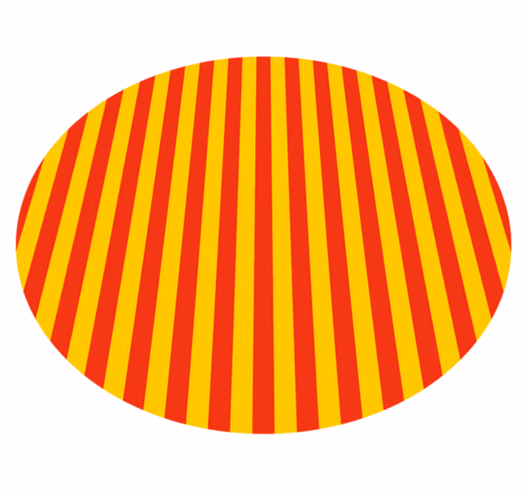 Vibrant striped display striped vinyl rug - TenStickers
