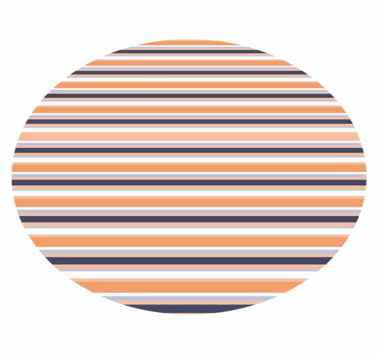 Striped vinyl rug with striped circular motif - TenStickers