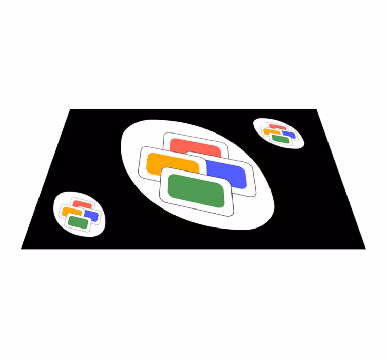 Black classic card vinyl rug gaming - TenStickers