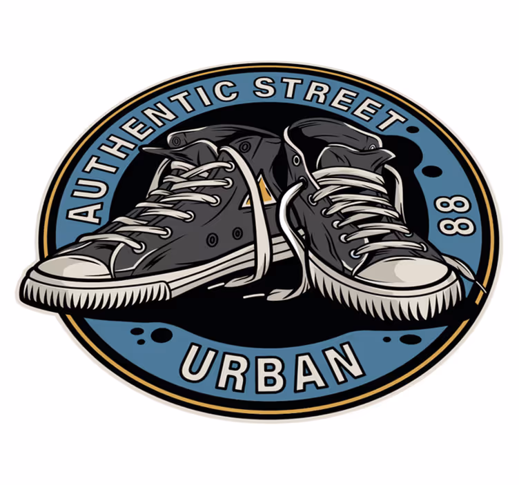 Street style sneakers teenage bedroom vinyl rug - TenStickers