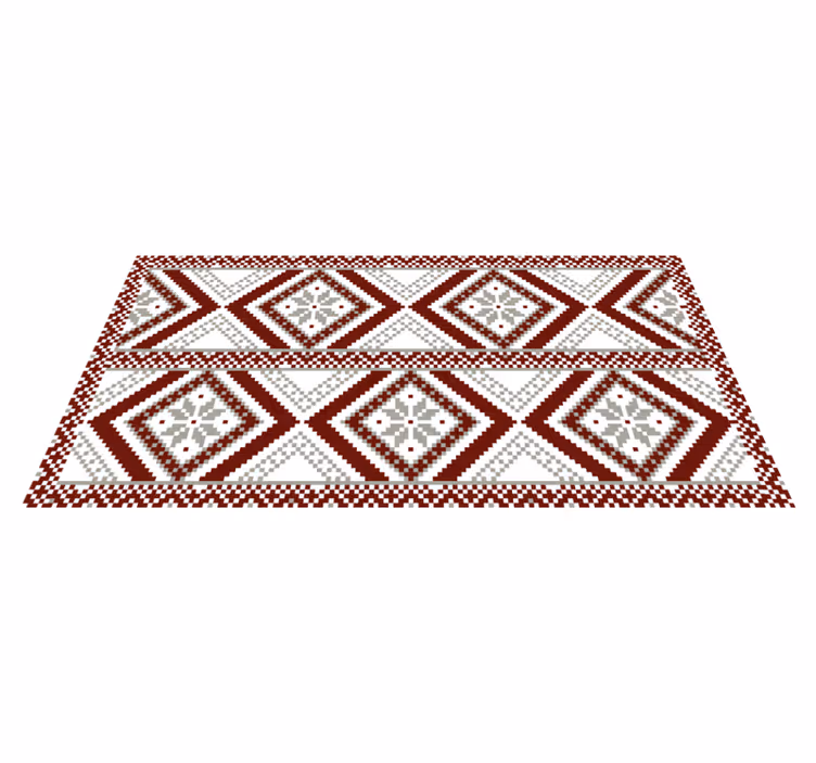 Intricate Geometric Patterns mosaic vinyl rug - TenStickers