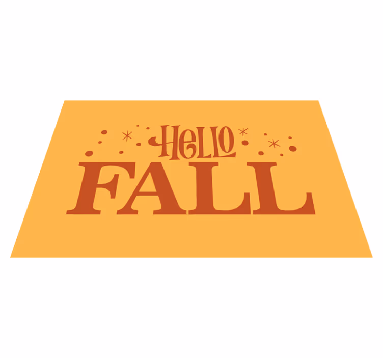 Welcome Autumn Vibes custom vinyl rug - TenStickers