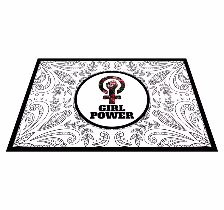 Girl Power Statement custom vinyl rug - TenStickers