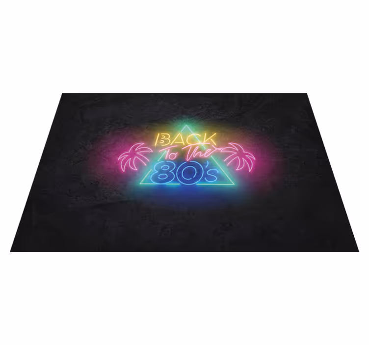 Back to 80's vintage vinyl rug - TenStickers