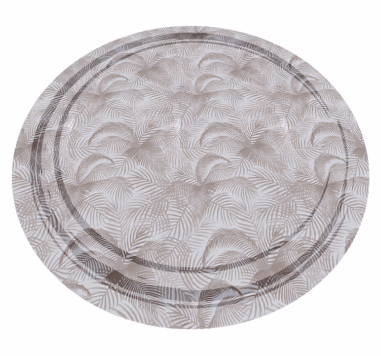 Botanical Overlay vinyl rug flowers - TenStickers