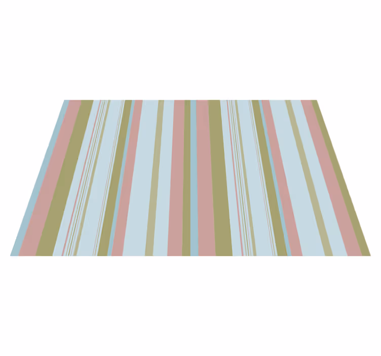 Colourful pastel pattern striped vinyl rug - TenStickers