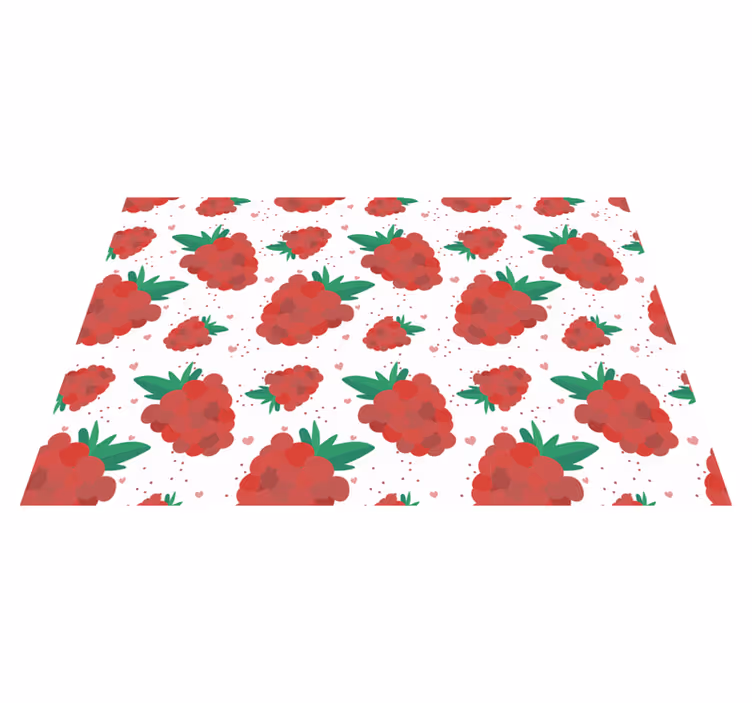 Vibrant Berry Pattern vinyl rug flowers - TenStickers