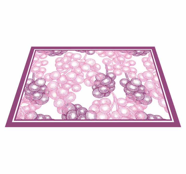 Purple grapes design vinyl rug flowers - TenStickers