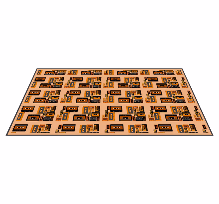 Vintage Cassette Tapes vinyl rug - TenStickers