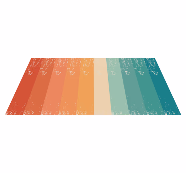Colorful Striped Layers minimalist vinyl rug - TenStickers