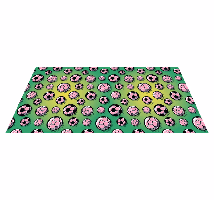 Charming Soccer Balls teenage bedroom vinyl rug - TenStickers