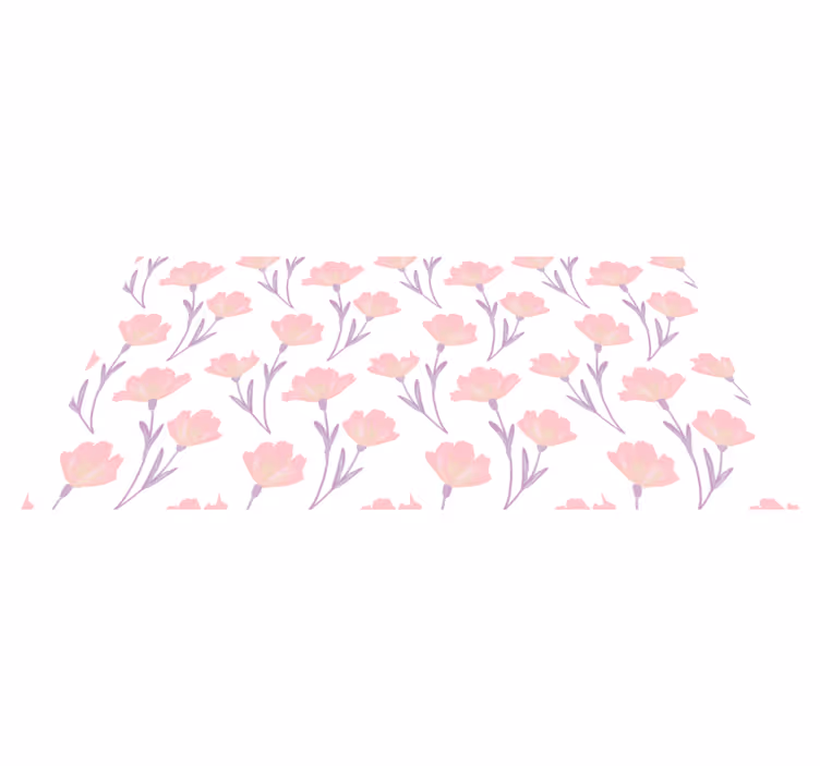 Soft floral patterns vinyl rug flowers - TenStickers