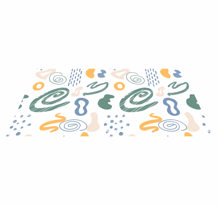 Abstract Swirl Patterns minimalist vinyl rug - TenStickers