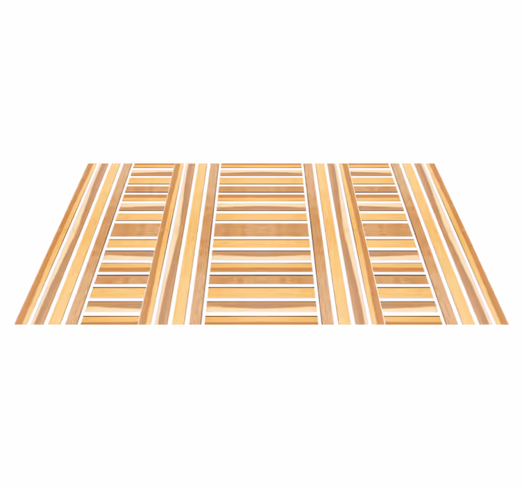 Stylish Wooden striped vinyl rug - TenStickers