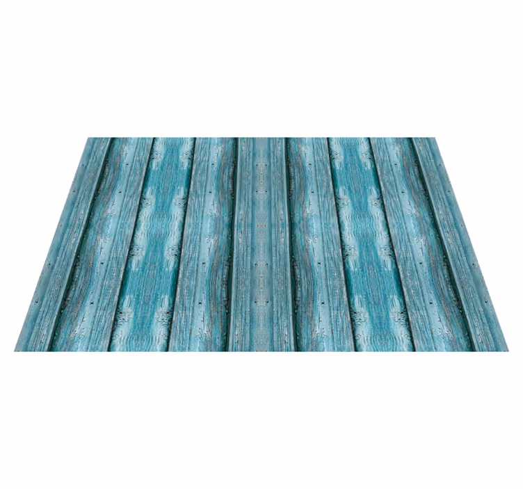 Blue wood texture effect vinyl rug - TenStickers