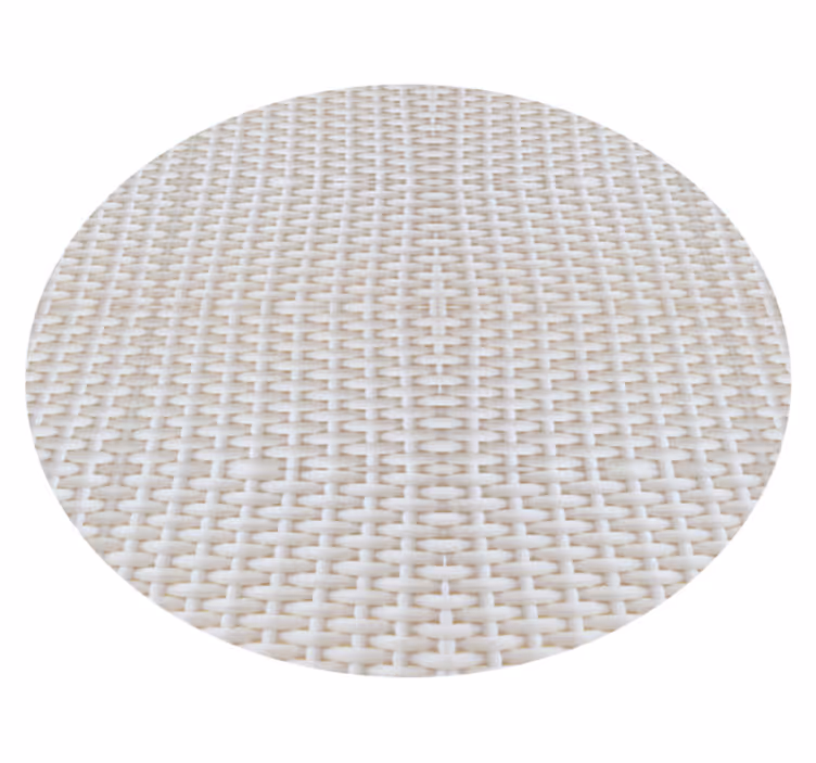 White rattan wood effect vinyl rug - TenStickers