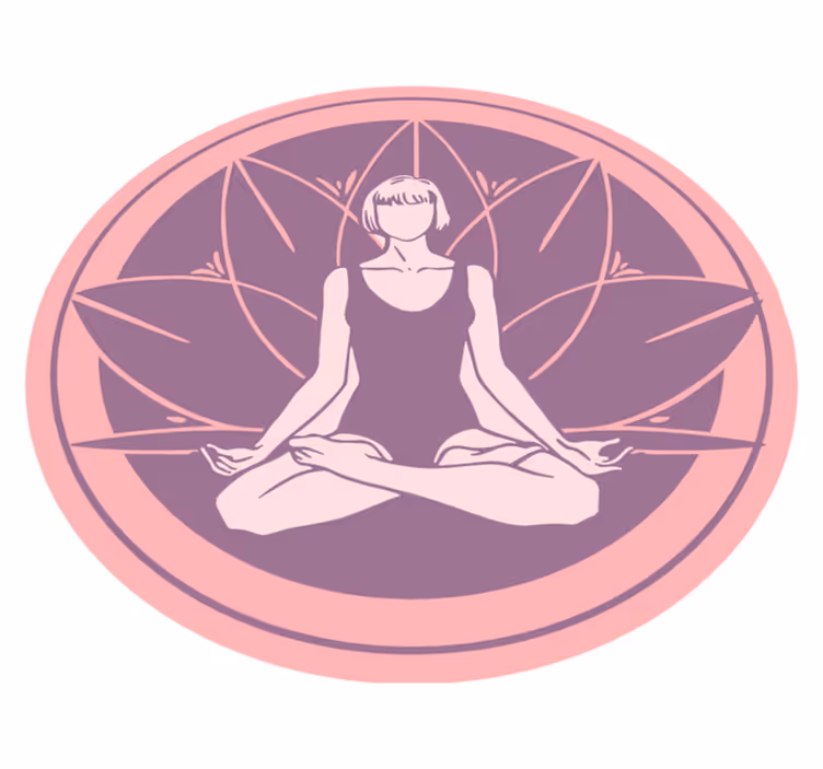 Serene Meditation Symbol mandala vinyl rug - TenStickers
