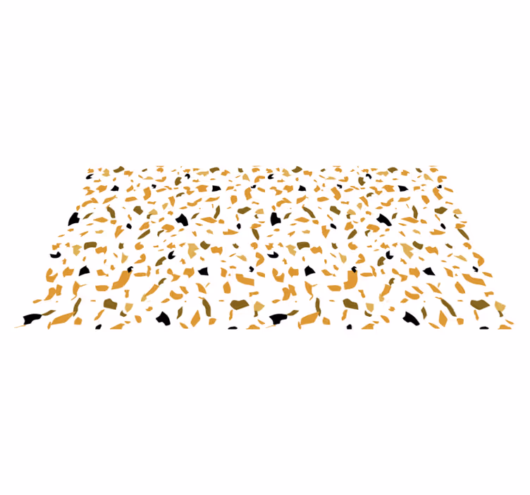 White and brown terrazzo texture vinyl rug - TenStickers