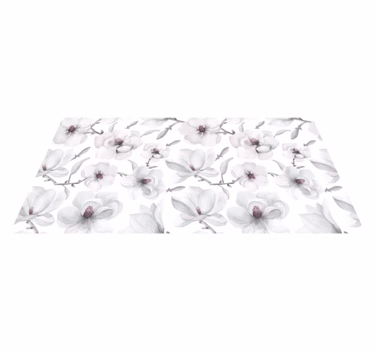 Soft grey Concept vinyl rug flowers - TenStickers