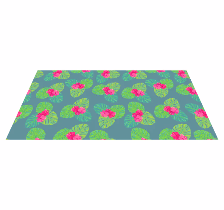 Exotic Floral Arrangement vinyl rug flowers - TenStickers