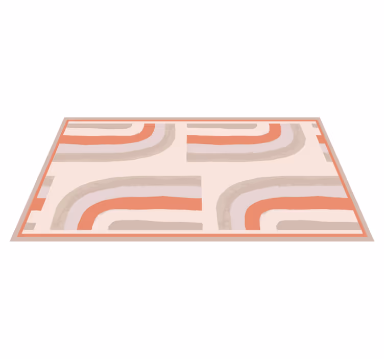 Soft Color Waves vinyl rug bathroom - TenStickers