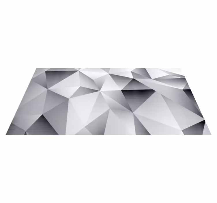 Monochrome geometric pattern vinyl rug - TenStickers