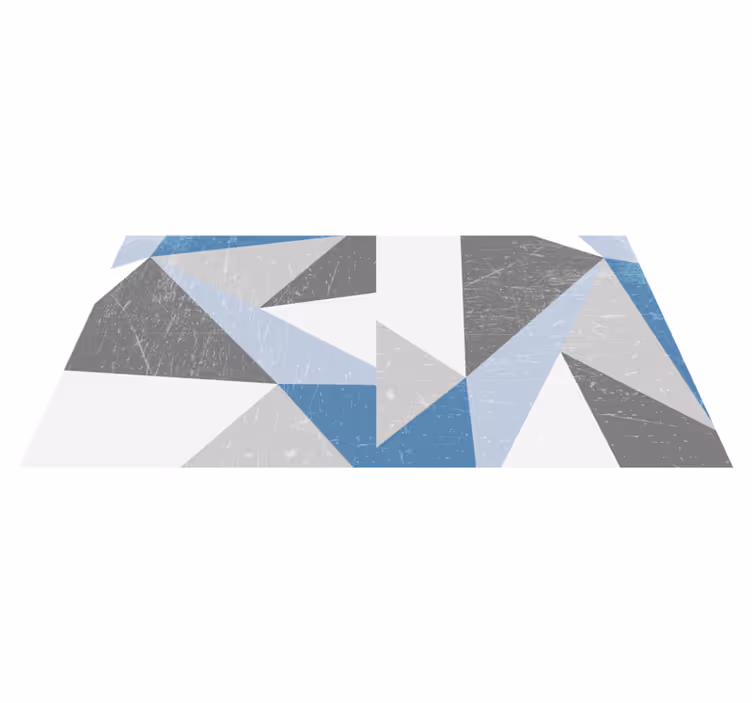 Geometric vinyl rug in geometric marble design - TenStickers