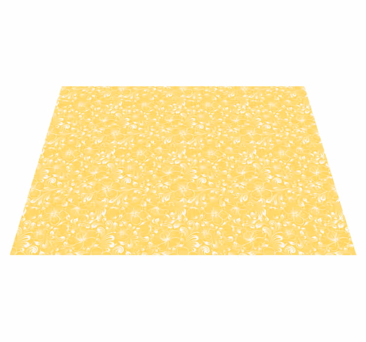 Floral Patterned Design vinyl rug flowers - TenStickers