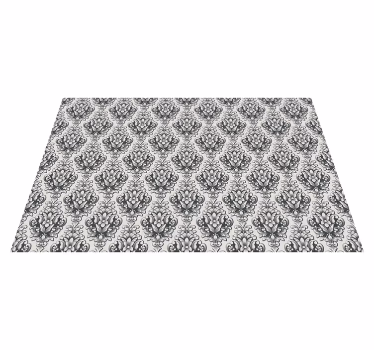 Baroque Tile Pattern vintage vinyl rug - TenStickers