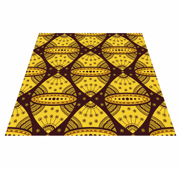 Symmetrical Mandala Influence mandala vinyl rug - TenStickers