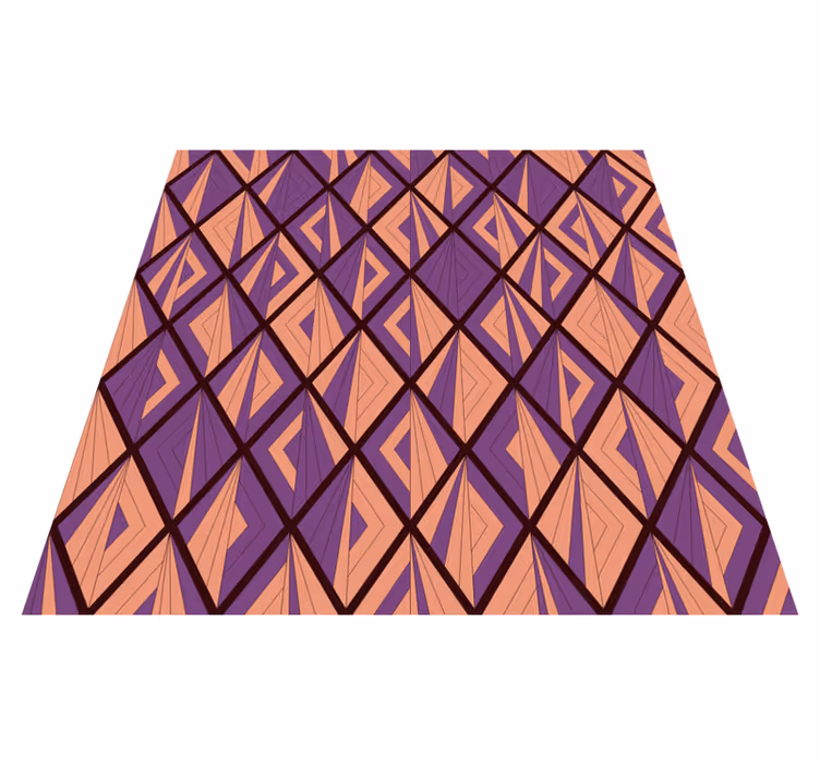 Geometric vinyl rug in patterned harmony - TenStickers