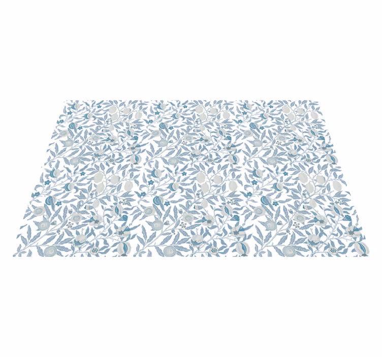 Botanical Leaf Pattern vinyl rug flowers - TenStickers