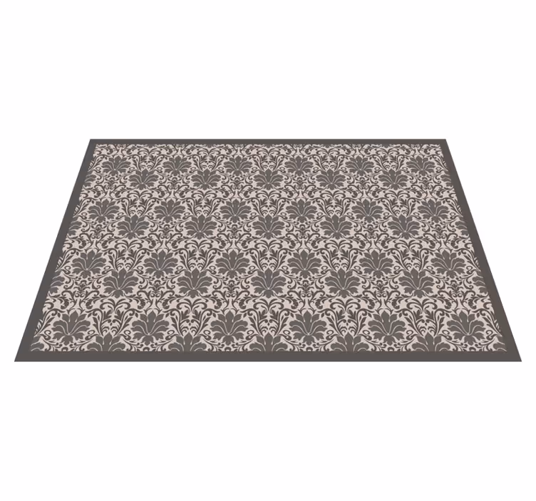 Elegant Damask Pattern stone effect vinyl rug - TenStickers
