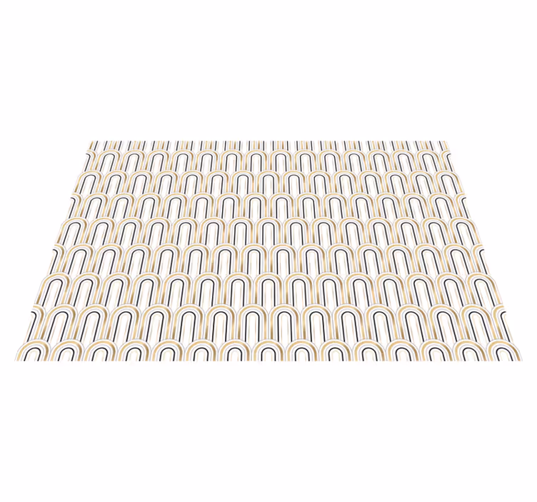 Arch Pattern Design geometric vinyl rug - TenStickers