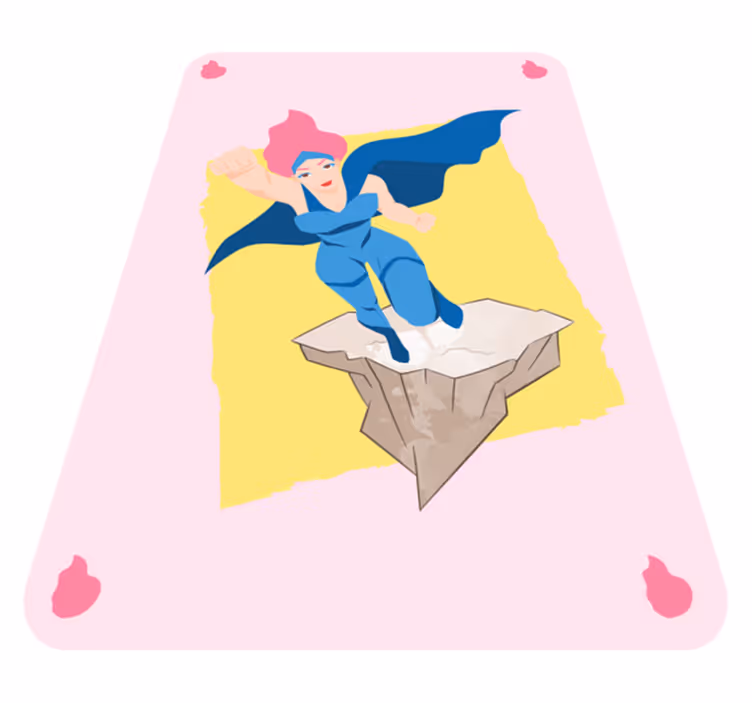 Superhero Adventure Imagery kids vinyl rug - TenStickers