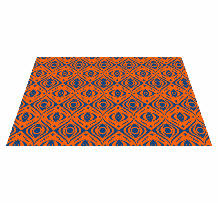 Geometric Eye Pattern geometric vinyl rug - TenStickers