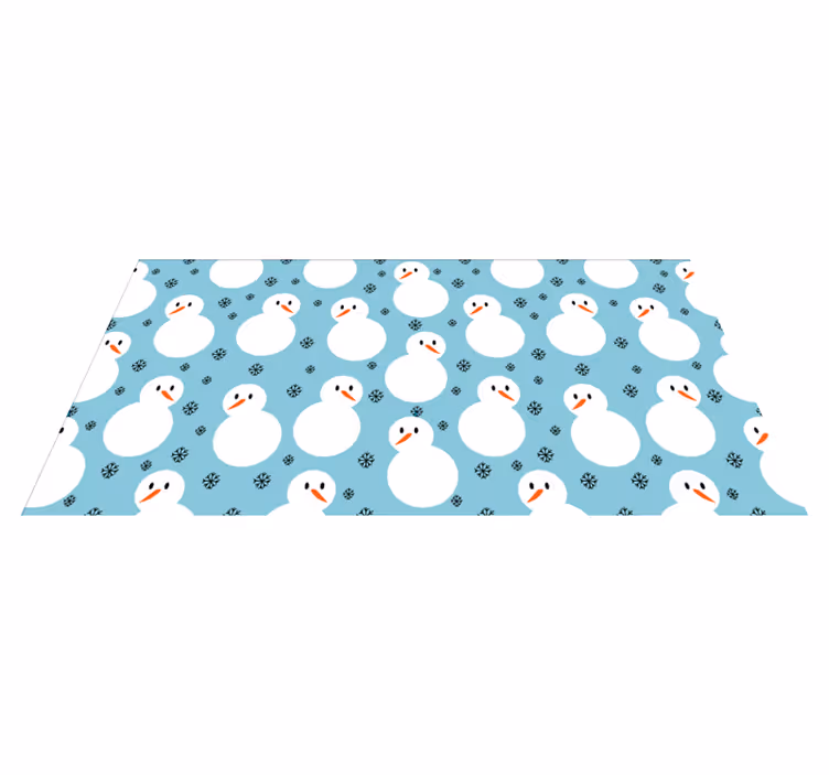 Snowman Festive Surface Christmas vinyl rug - TenStickers