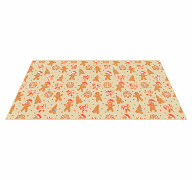 Festive Holiday Patterns Christmas vinyl rug - TenStickers