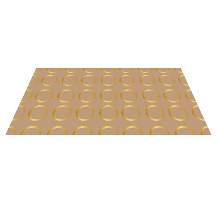 Geometric Circular Pattern striped vinyl rug - TenStickers