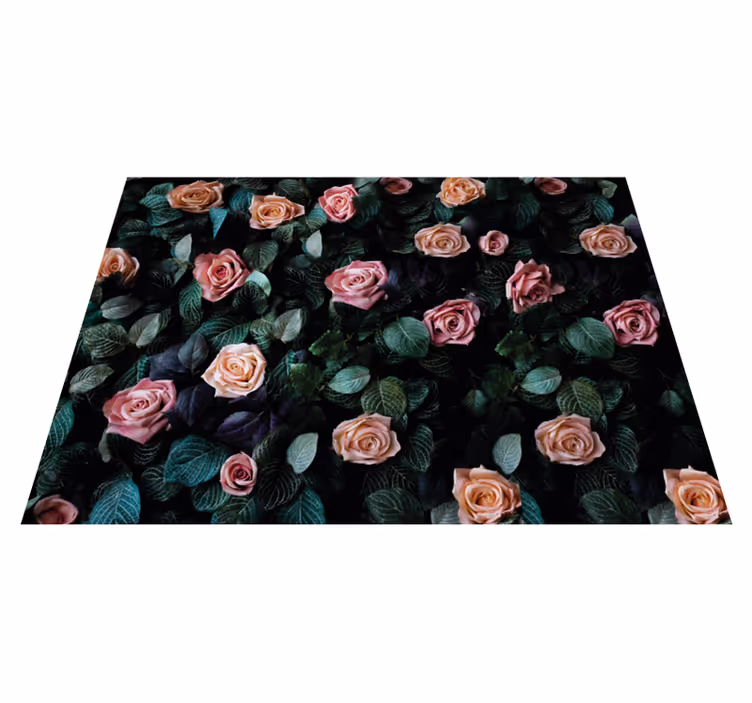 Floral Botanic Imagery floral vinyl rug - TenStickers