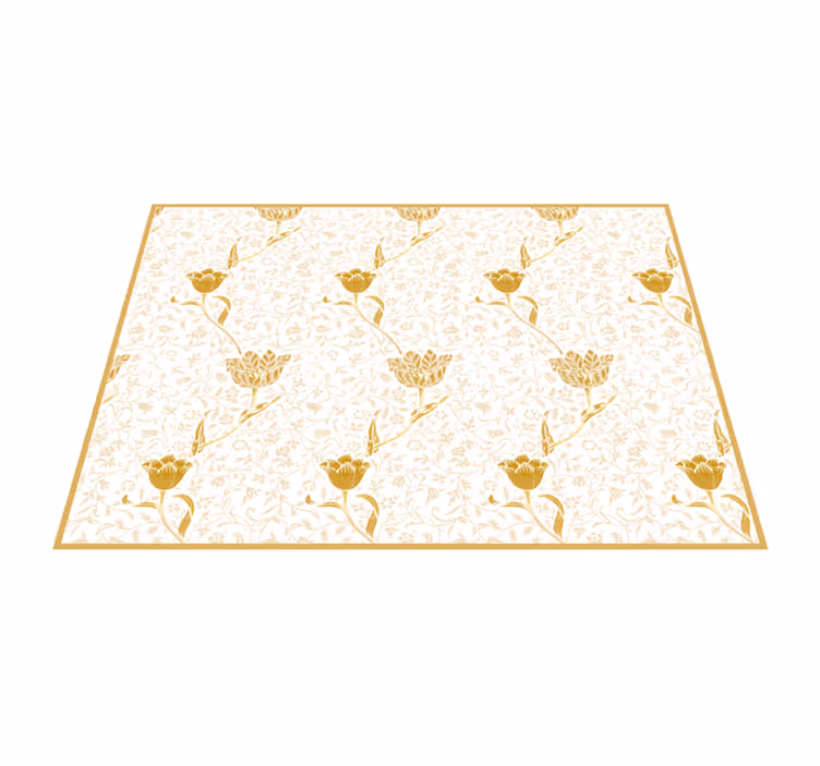Floral elegance floral vinyl rug - TenStickers