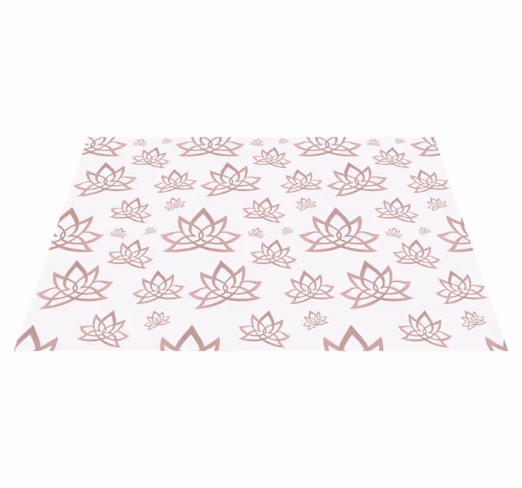Lotus symmetry pattern mandala vinyl rug - TenStickers