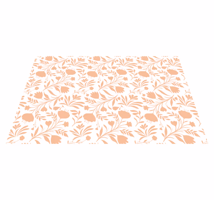 Floral patterned floral vinyl rug - TenStickers