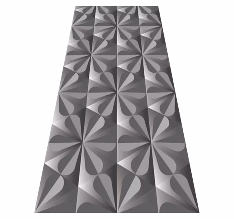 Geometric triangle symmetry vinyl rug - TenStickers
