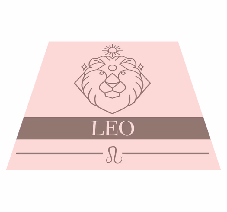 Leo Zodiac Sign custom vinyl rug - TenStickers
