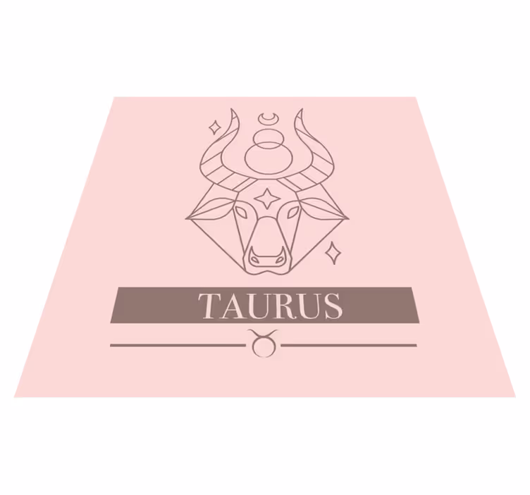 Taurus Zodiac Sign custom vinyl rug - TenStickers