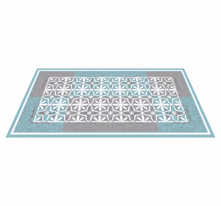 Elegant geometric vinyl rug - TenStickers