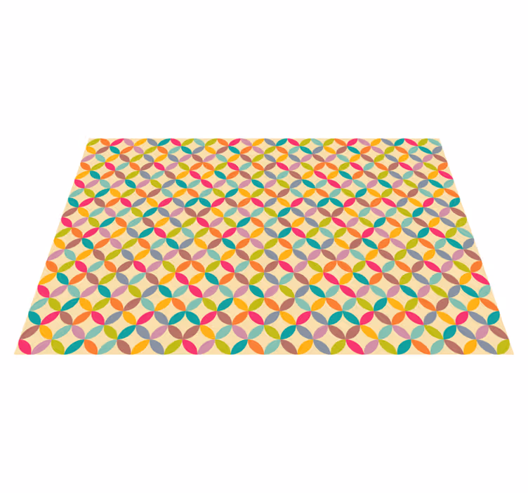 Colorful geometric vinyl rug - TenStickers