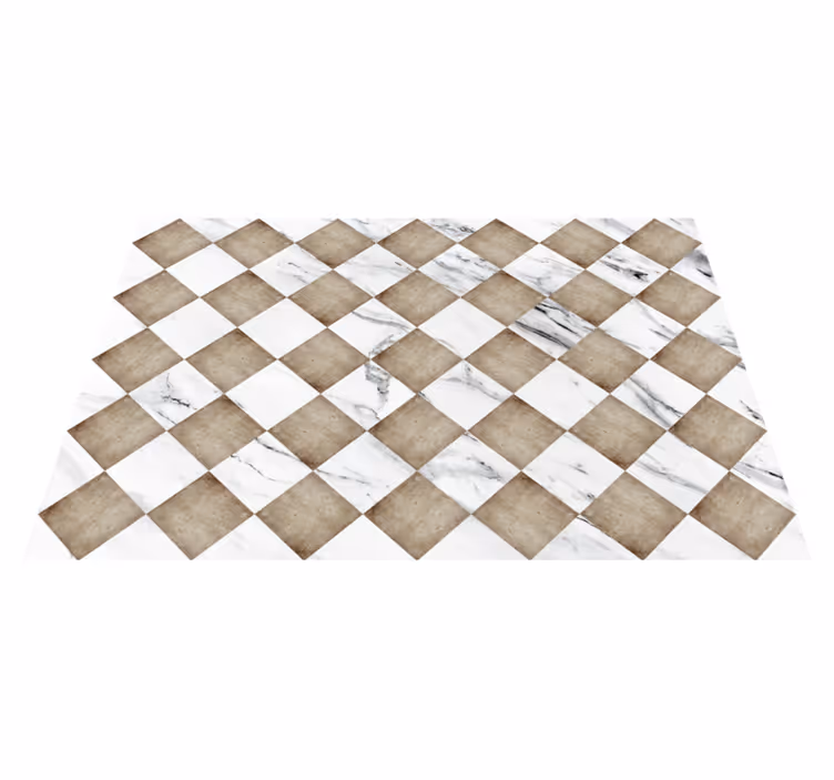 Marble diagonal design vinyl rug - TenStickers
