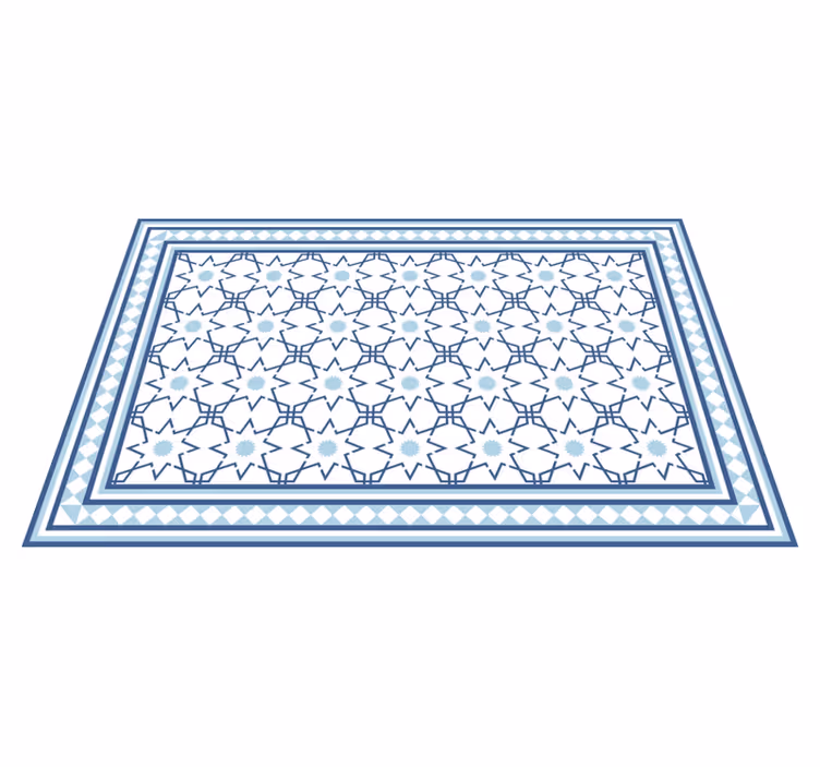Tiled Geometric Pattern tile vinyl rug - TenStickers